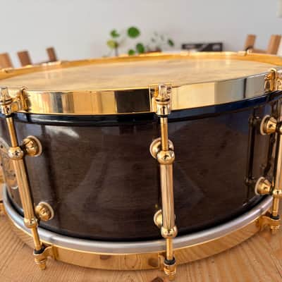 Pearl M-1946 50th anniversary snare 14x5.5” 1996 - #Black mist image 7
