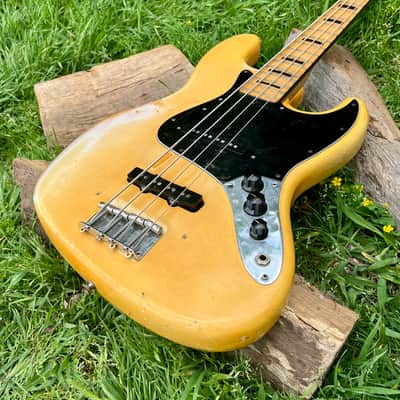 Vintage Fender Jazz Bass 1973 - Tuxedo Appointments Olympic White w Black Guard, Black Binding and Blocks image 3