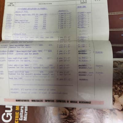 1974 Original Guyatone Full Color Guitar Amp and Accessory Catalog 8 Pages Case Candy image 5