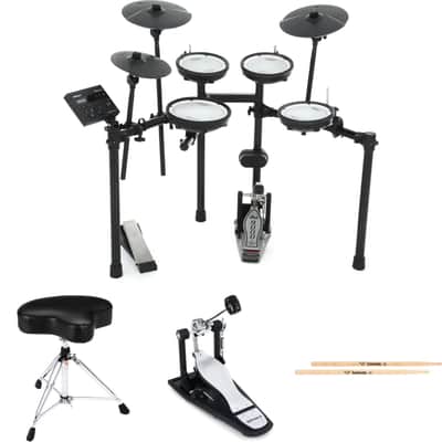 Roland V-Drums TD-07DMK Electronic Drum Set Single Bass Essentials Bundle