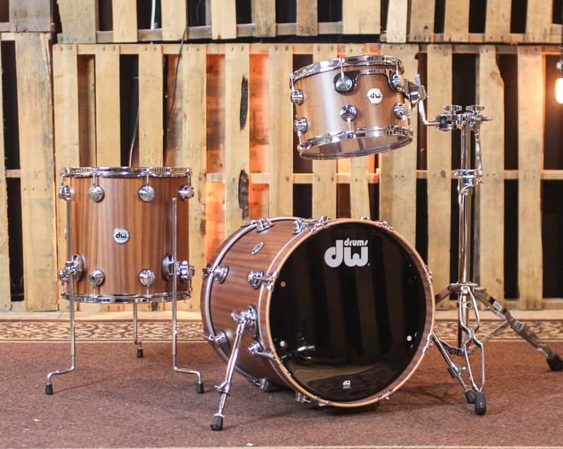 DW Collector's Maple Mahogany Natural Hard Satin Drum Set - 18,12,14 - SO#1431307 image 1