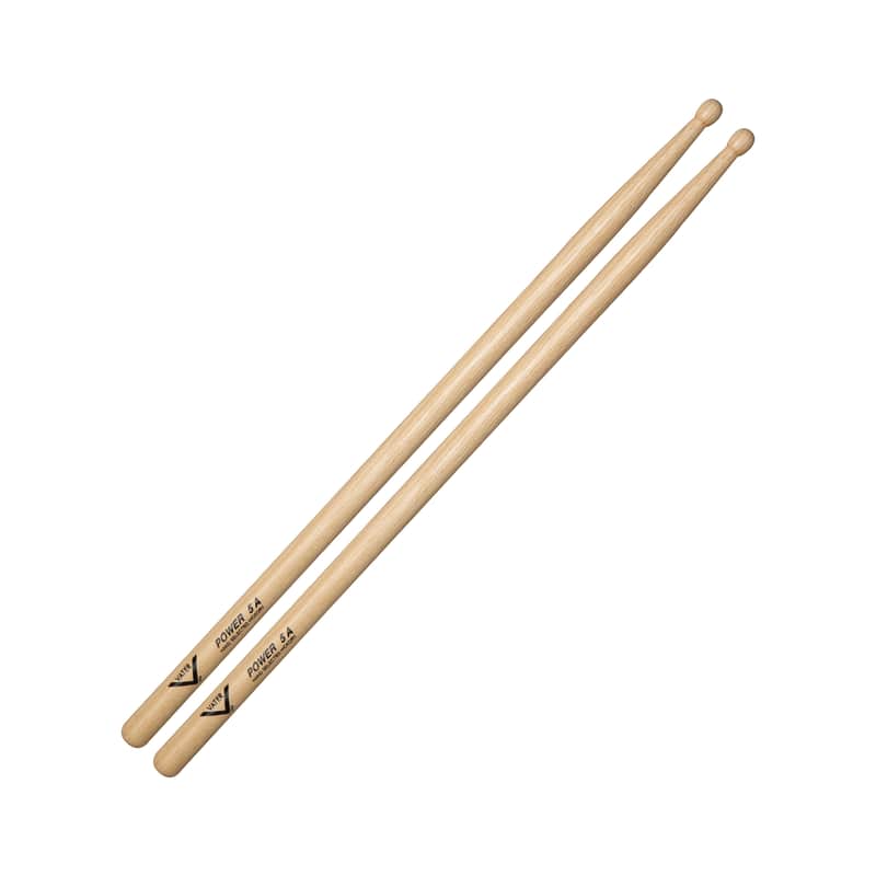 Vater VHP5AW Power 5A Hickory Wood Tip Drum Sticks image 1