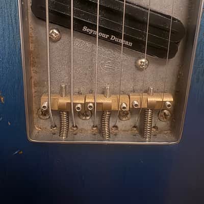 5lb 7oz Metallic Blue Tele Style Partscaster w/ Duncan Hot Rails by Nate's Relic Guitars image 13