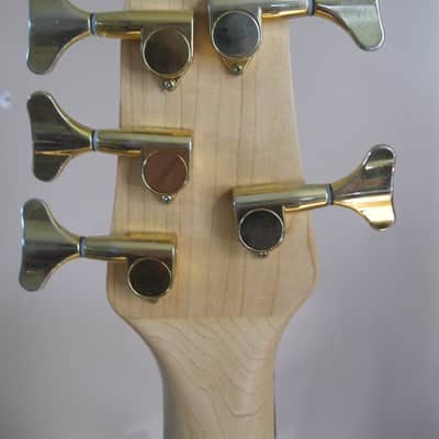 JK. Lado Hawk 5 String Jazz Bass 2003 Purple Quilt image 8