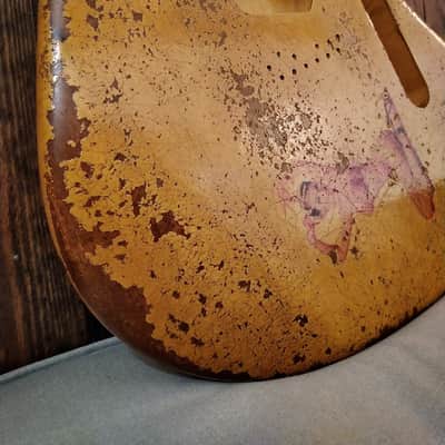 #202621 :: Baldman's Relic TeleMaster body in Dirty Heavy Relic Butterscotch Blonde nitro finish :: Aged Roadworn image 2