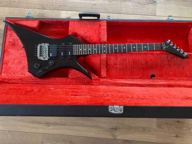 Washburn HM-5V Guitar.  1985 - Black Bloodburst. Extremely Rare Vintage Made in Japan image 1