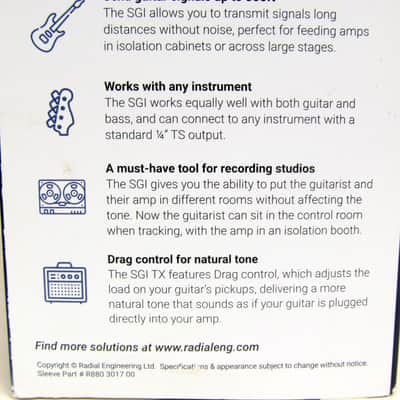 Used Radial SGI Studio Guitar Interface Instrument Line Driver Yellow VGC image 4