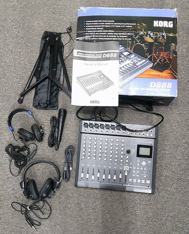 Korg D888 8-Track Digital Recording Studio 2000s - Black image 1