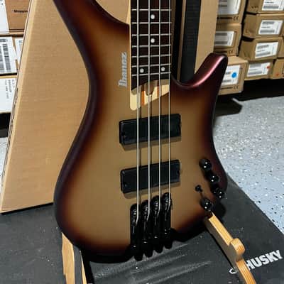 Ibanez Bass Workshop EHB600 Electric Bass Guitar - Charred Champagne Burst Matte image 2