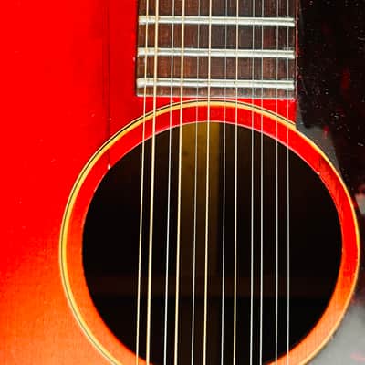 1962 Gibson B-45-12 string guitar - Sunburst image 6