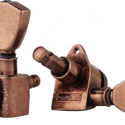 Bronze Electric Guitar Accessories Set, Locking Tuners (3R + 3L), Pickup, Bridge and Tailpiece Replacement image 4