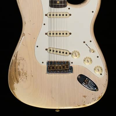 Fender Custom Shop 1959 Stratocaster Heavy Relic Rosewood Fingerboard Aged White Blonde (691) image 3