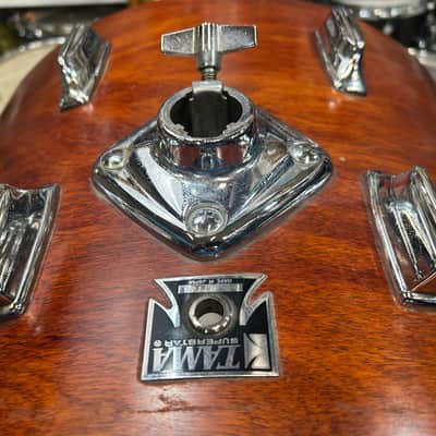 Tama 3 - piece Superstar drum set (314-2166) 80's - Satin Mahogany image 2