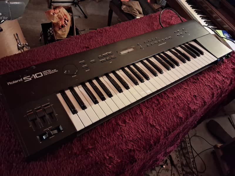 Roland S-10 49-Key Digital Sampling Keyboard 1986 - 1989 - Black image 1