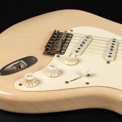 2013 Haar Traditional S Old Headstock - Nitro Blonde Light Aged | Custom Stratocaster 1-Piece Swamp Ash Body Maple Fretboard Amber Pickups | Case image 16