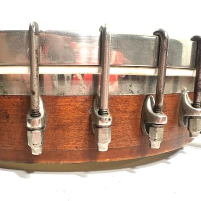 Vega vintage tenor cello banjo 4 strings with painted head New York made Style N “the Tabby” 1924 - Wood and half skin image 14