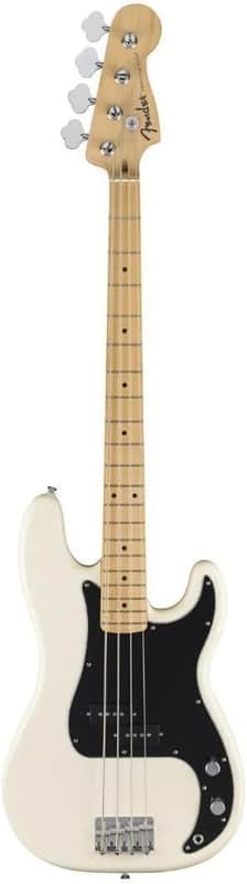 Fender Standard Precision Bass Guitar Olympic White - MPL 4-String Electri image 1