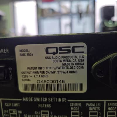 QSC RMX850a RMXa Series Rack-Mounted Power Amp 2010s - Black image 6