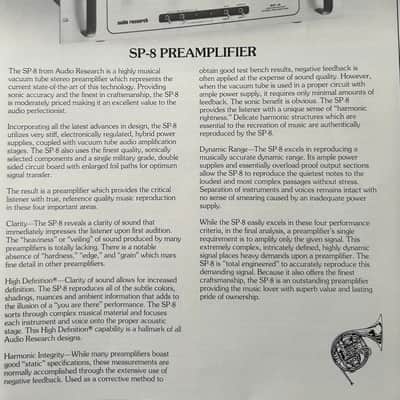 Audio Research SP-8 SP8 Vintage Tube Preamplifier image 12