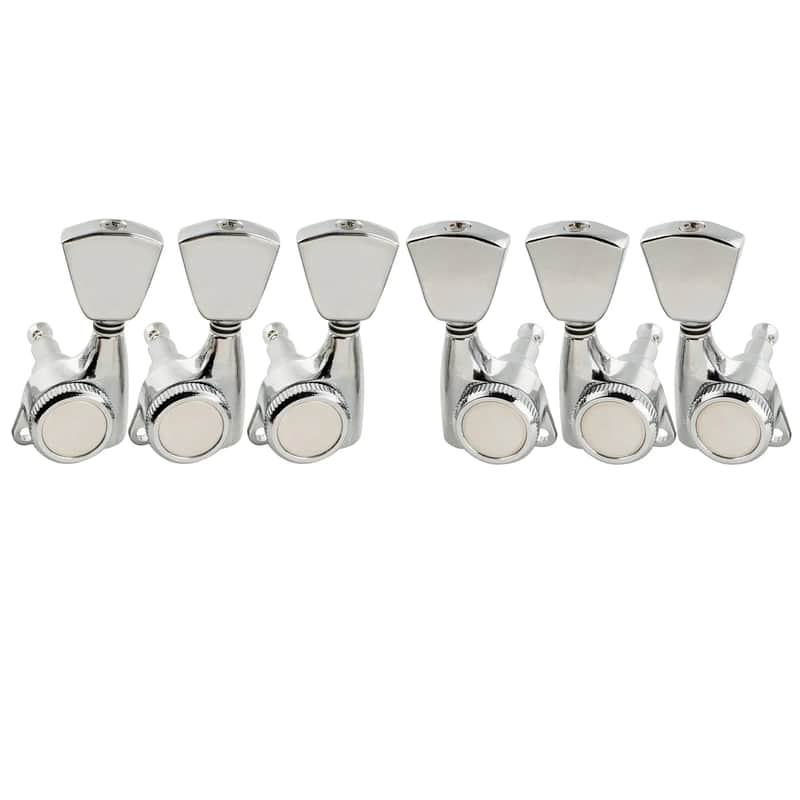 Brio 3x3 Locking Tuners 18:1 Ratio • Full Sealed Locking Machine Heads - Chrome image 1