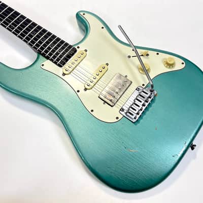 Schecter Nick Johnston Signature Custom Shop 2021 Teal Green Metallic Aged Nitro image 9