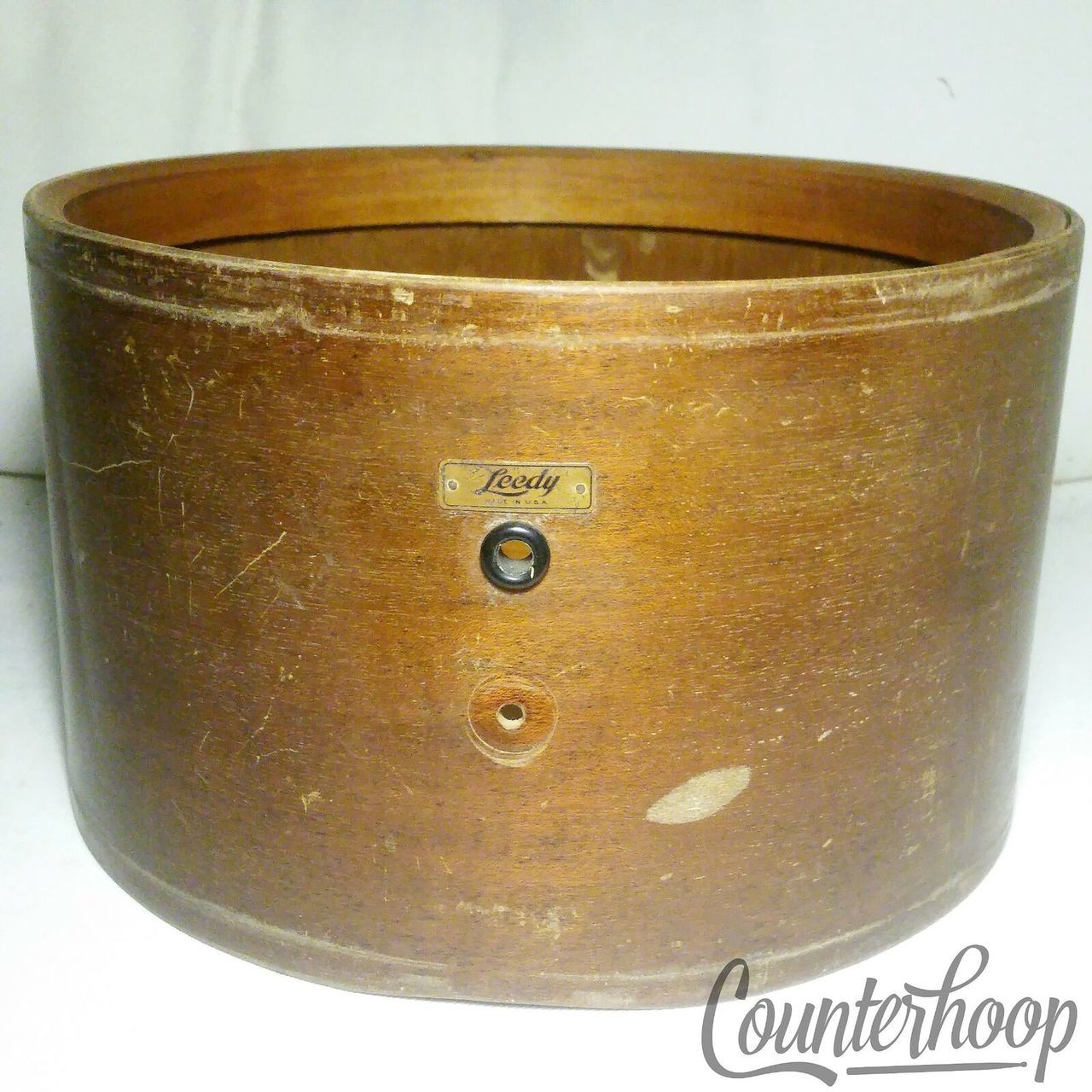 Leedy 13"x8 Snare/Tom Drum Shell Vintage 20s 2-Ply African Mahogany Indianapolis — main photograph