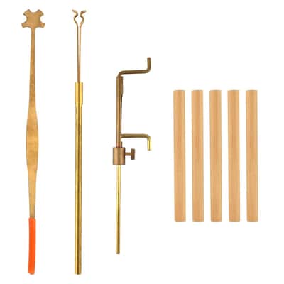 Violin Sound Post Tool Set,Violin Luthier Install Repair Tool Kit,Include S Style Sound Post Setter & 5 Pcs Violin Sound Post & Sound Post Gauge & Retriever Clip image 1
