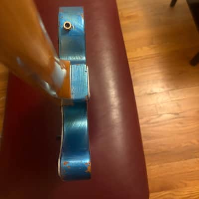 5lb 7oz Metallic Blue Tele Style Partscaster w/ Duncan Hot Rails by Nate's Relic Guitars image 7