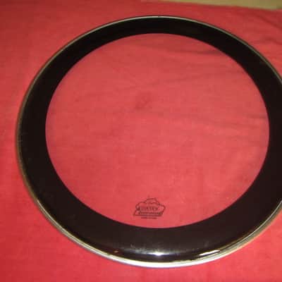 Ludwig 20 inch Rockers bass/kick drum head 2000's - clear/black edge image 2