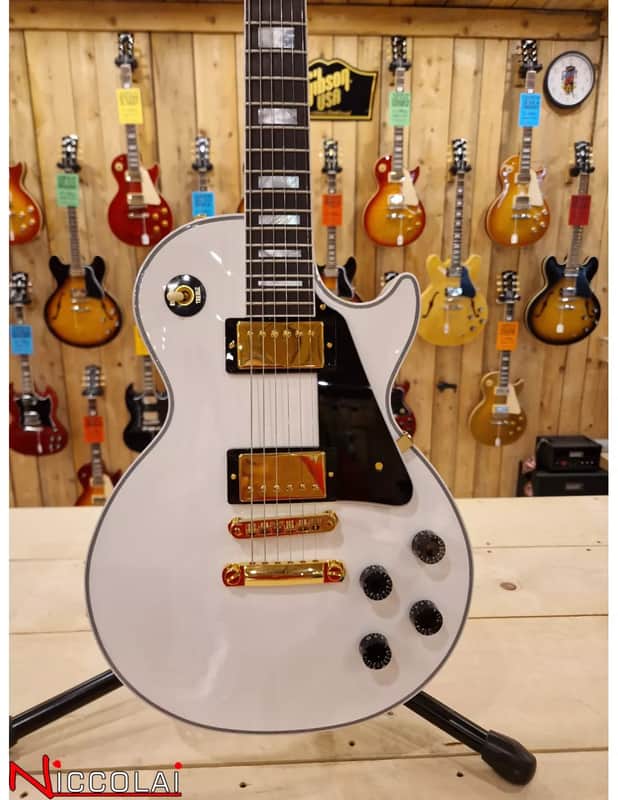 Immagine Gibson Les Paul Custom w/ Ebony Fingerboard Gloss Alpine White - 1