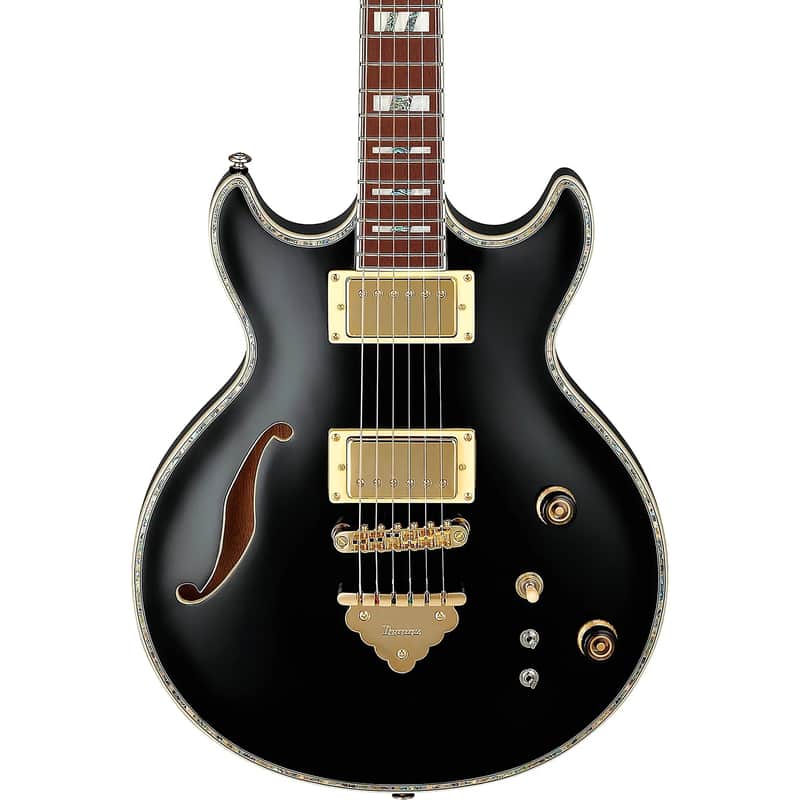 Ibanez AR520H-BK 6-String Semi Hollow Body Electric Guitar with Jatoba Fretboard, Right-Handed, Black image 1