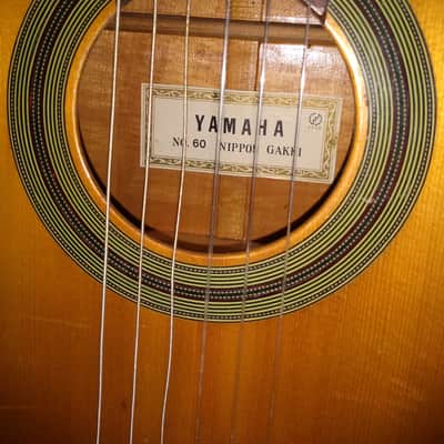 1961 Yamaha NO.60 Nippon Gakki Classical Guitar In Very Good Shape image 4