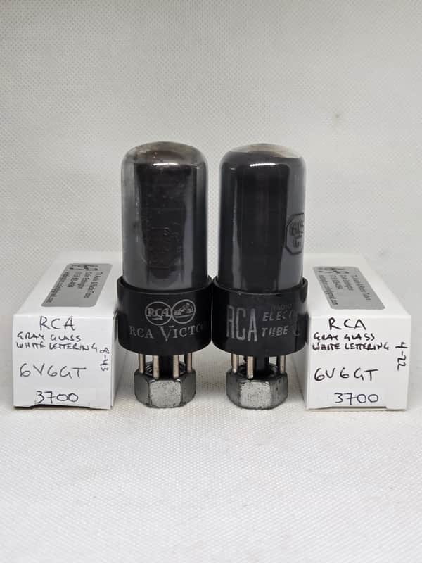 RCA 6V6GT Gray Glass Perfectly Matched Pair NOS 6V6 image 1