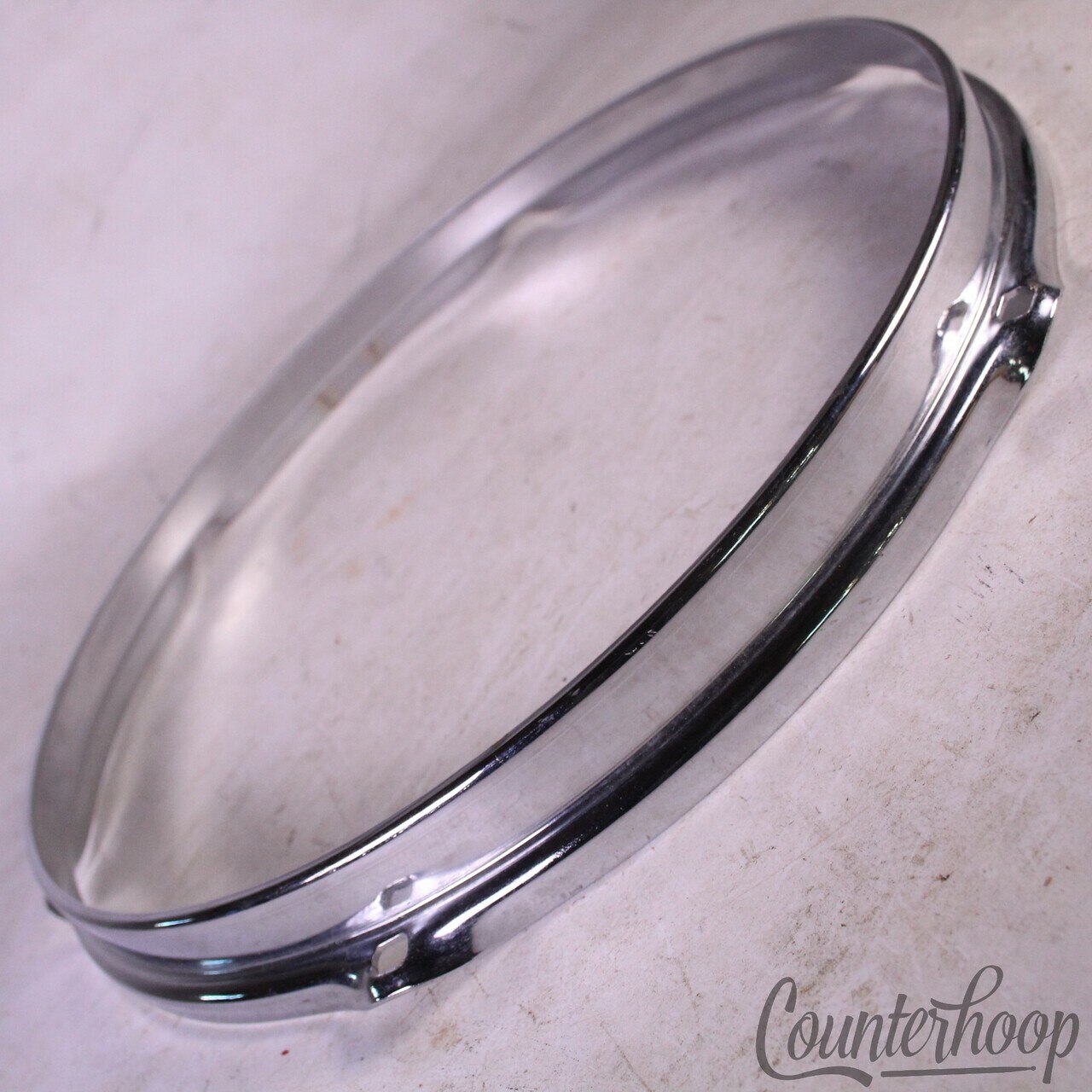 Slingerland 12"Tom Drum Batter/Resonant Rim/Hoop 6Lug Stick-Saver Chrome Vintage — main photograph