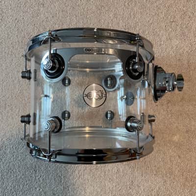 DW Acrylic Design Series Drum 12" x 9" Tom - Clear - RARE image 1