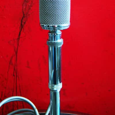 Vintage RARE 1950's Astatic K-2 crystal microphone MODIFIED dynamic w Astatic F-11 adapter harp mic T3 D104 JT30 image 3