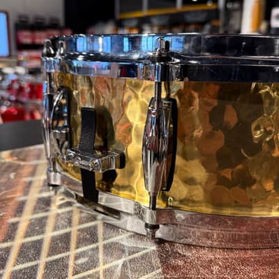 Gretsch S1-0514-BRH Full Range Series Hammered Brass 5x14" Snare Drum 2014 - Present - Hammered Brass image 4