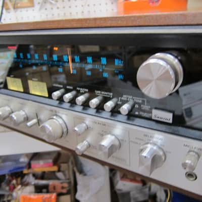 Vintage Sansui 9090DB Top Line Vintage Analoge Am/Fm Stereo Receiver, Wood Cab, 1970s, JAPAN, Ex Sound, Beauty, 125WPC 1970s Silver/Wood image 2
