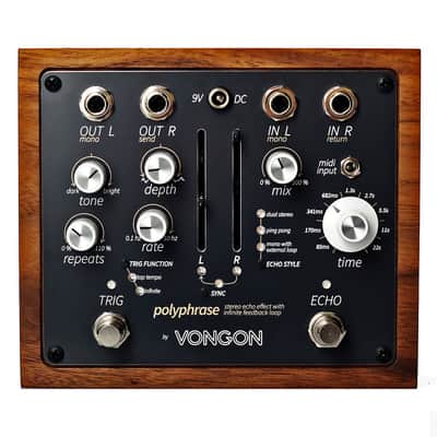 Vongon Polyphrase Stereo Echo Effect Pedal with Infinite Feedback Loop image 1