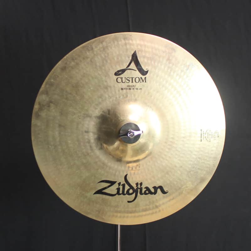 Used Zildjian 14" A Custom Hi Hat Bottom - 1228g image 1