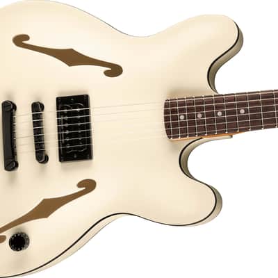 FENDER - Tom DeLonge Starcaster Rosewood Fingerboard Black Hardware Satin Olympic White - 0262370505 image 4