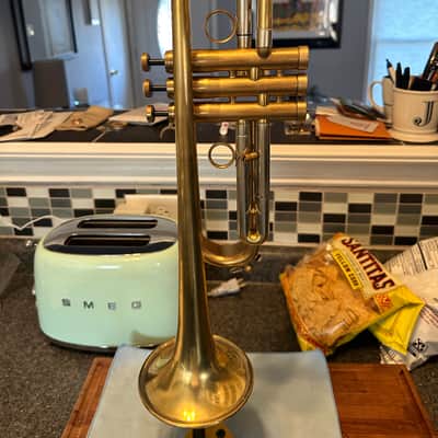 WOW! Super Nice Antoine Courtois Evolution IV Bb Trumpet In Raw Brass L@@K! image 5