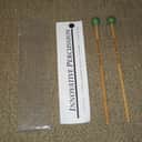 ONE pair new old stock (with packaging) Innovative Percussion James Ross IP904 HARD XYLOPHONE / GLOCKENSPIEL / BELL Mallets, 1 and 1/4" GREEN heads, RATTAN Handles  -- HARD (for a big round orchestral xylophone sound) from 2019