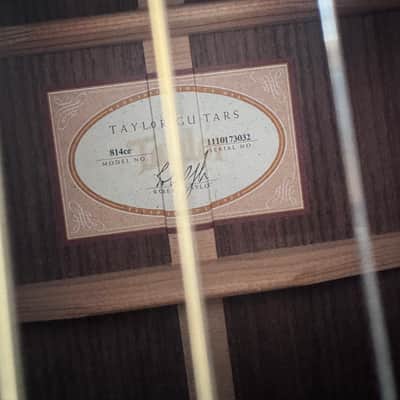 Taylor 814ce with ES1 Electronics 2013 - Tobacco Sunburst image 3