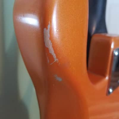 Lefty Scream Basses Fretless, Moses Graphite neck, 2010 Daytona Sunset Orange image 14