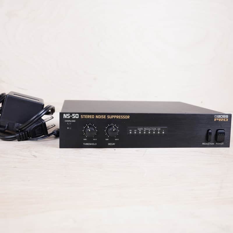 Boss Pro NS-50 Stereo Noise Suppressor 1990 Black Made in Japan Half Rack w/ Power Supply image 1