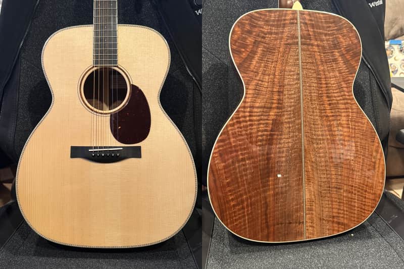 Santa Cruz OM Grand Figured Walnut and Adirondack Spruce Custom image 1
