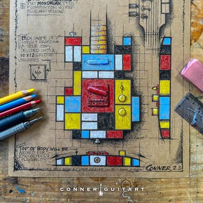 Custom Mondrian Tele by Conner Guitart image 22