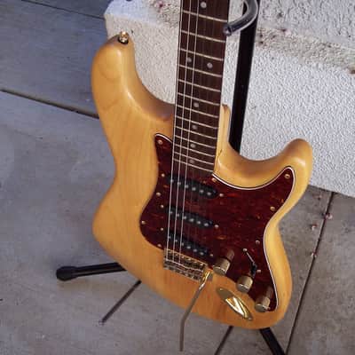 Lotus Stratocaster Style Electric Guitar Japan MIJ L-660 70s-80s Natural Tortoise Pickguard image 6