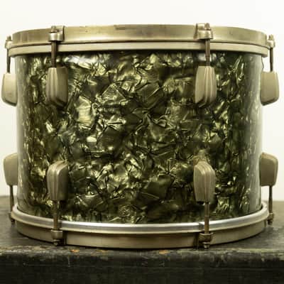 Vintage Slingerland 9x13 Black Diamond Pearl Radio King Tom image 5